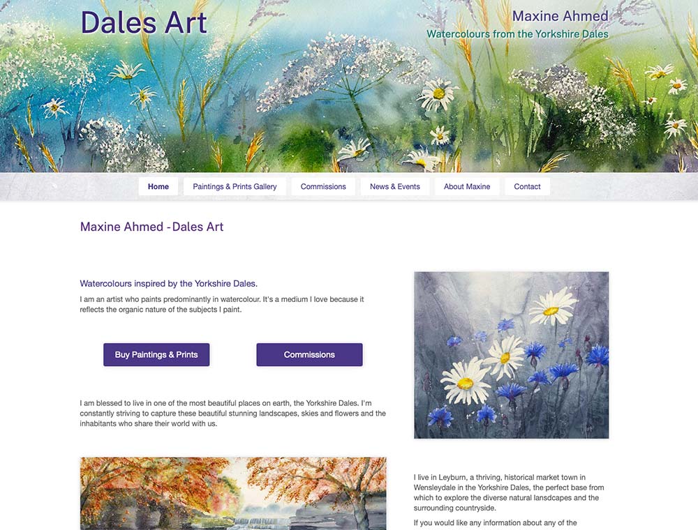 Dales Art - Yorkshire Dales Watercolour Artist - Maxine Ahmed